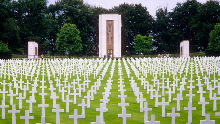 Click to enlarge World War II American Military Cemetery And Memorial in Luxembourg.