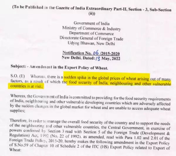 Click to enlarge india food export