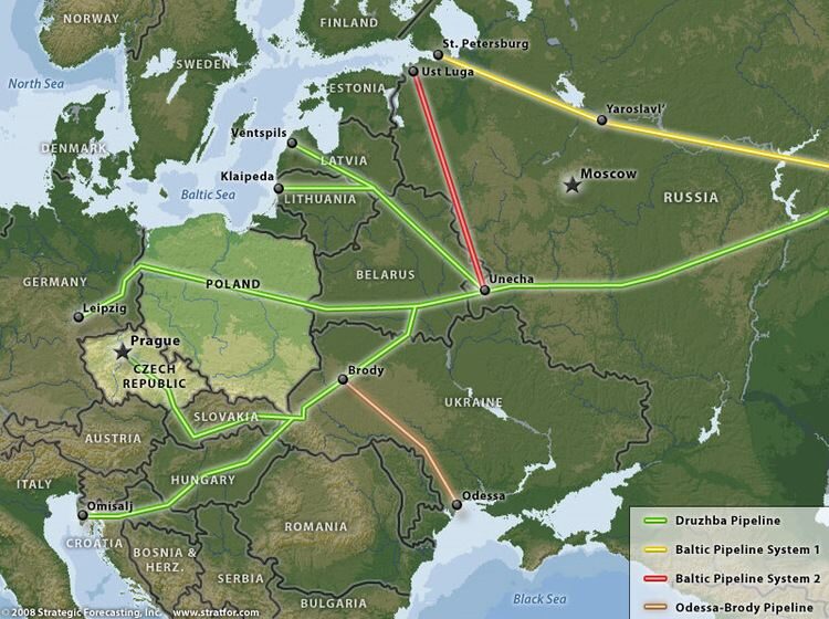 The Druzhba pipeline  oil russia europe