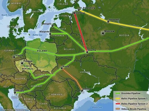 The Druzhba pipeline  oil russia europe