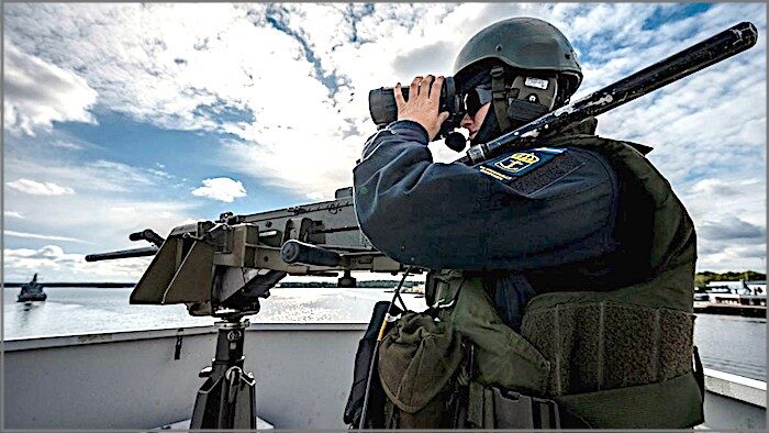 Click to enlarge Trooper on guard