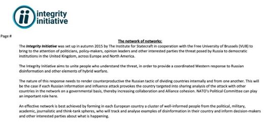 Integrity Initiative official description