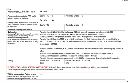 The Integrity Initiative also received funds directly from NATO, aka the U.S. taxpayer,