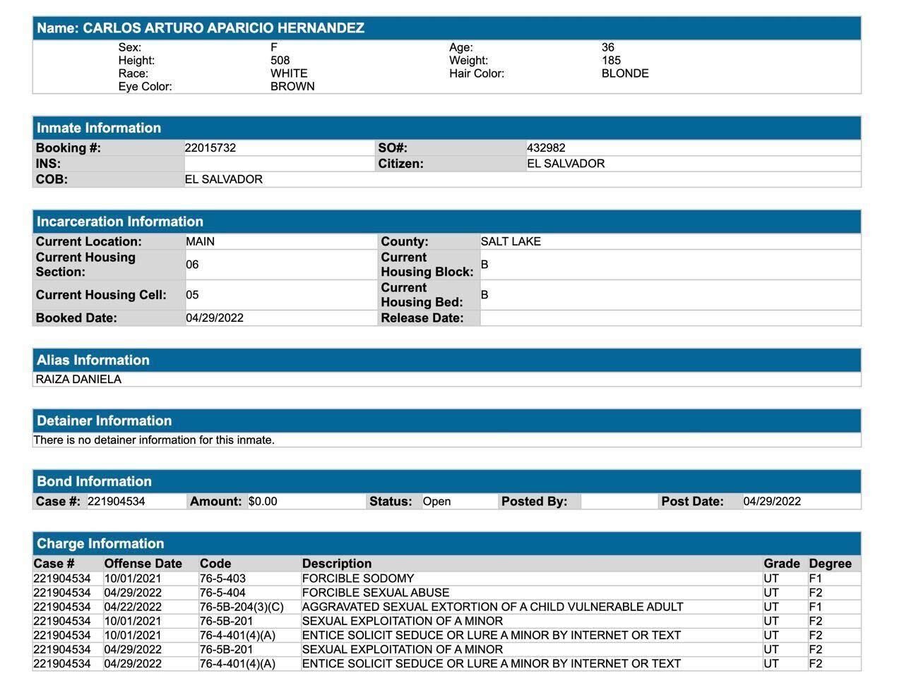carlos hernandez rap sheet