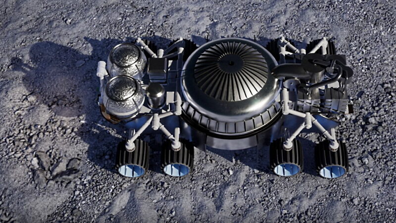 Rocket M rover lunar ice moon