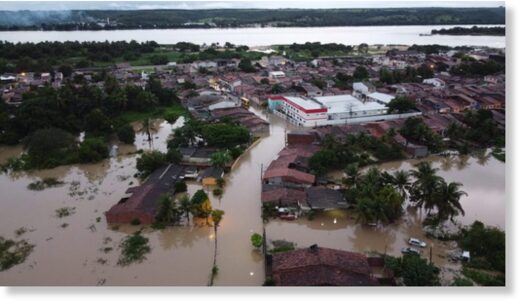 Floods in Penedo, Alagoas, Brazil, May 2022