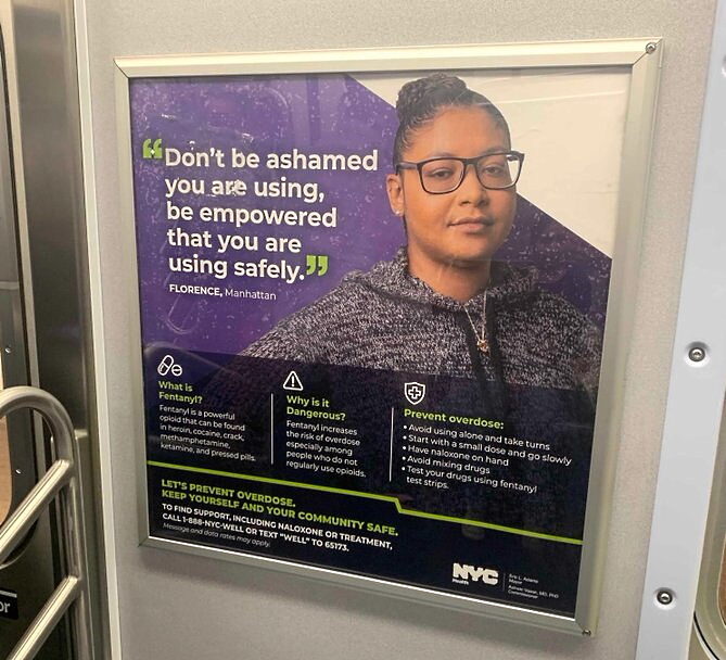 new york city safe use heroin fentynal poster