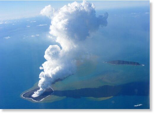 erupts