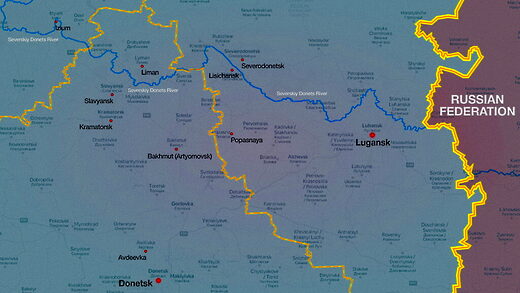 map east ukraine russia war donbass