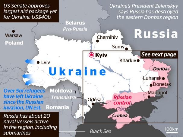Click to enlarge ukraine map war 2022 May