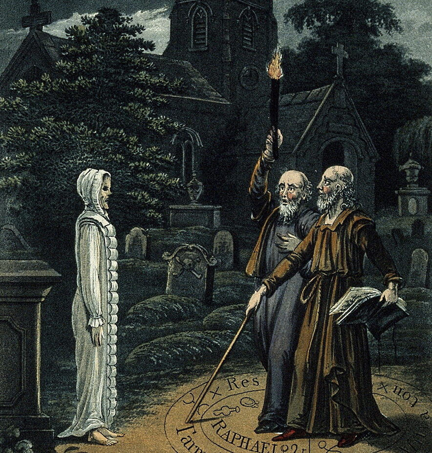 Click to enlarge edward kelly magician alchemy raise dead print