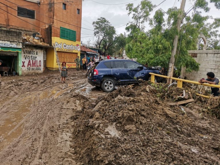 Damage after Hurricane Agatha, Oaxaca, Mexico, May 2022.