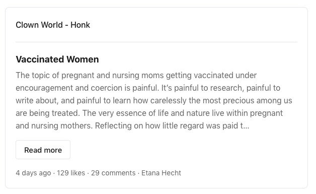 vaccinated women