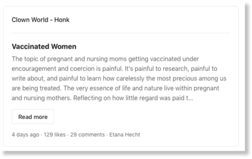 vaccinated women