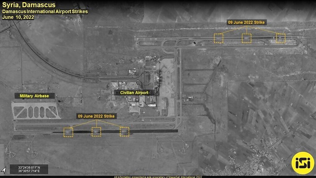 Click to enlarge damascus airport bombing israel