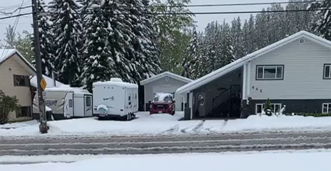 Parts of central BC were hit with several centimetres of mid-June snow yesterday with what’s supposed to be the beginning of summer feeling more like Juneuary.