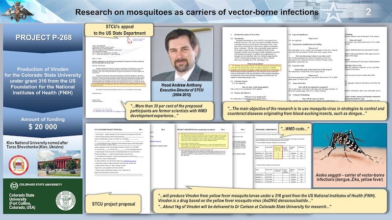 Click to enlarge Research of mosquitoes as carriers of vector-born infections: