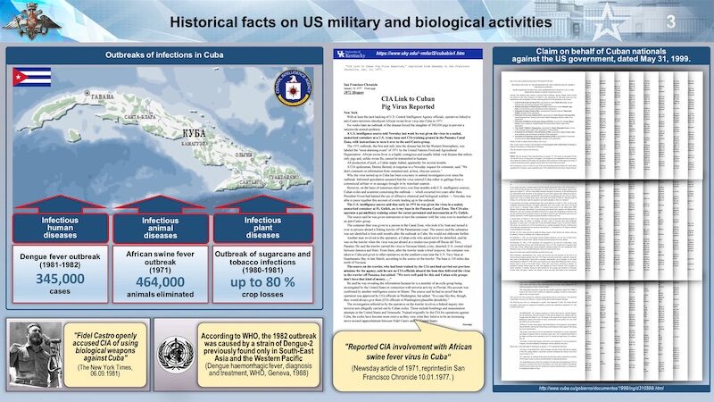 Historical facts on US military and biological activities