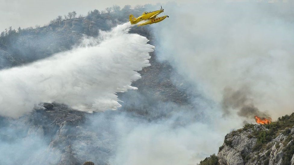 Click to enlarge Catalonia forest fire wildfire