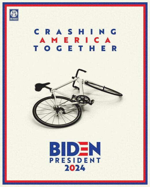 biden bike crashing meme 2024