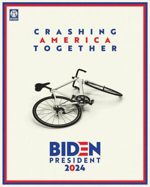 biden bike crashing meme 2024