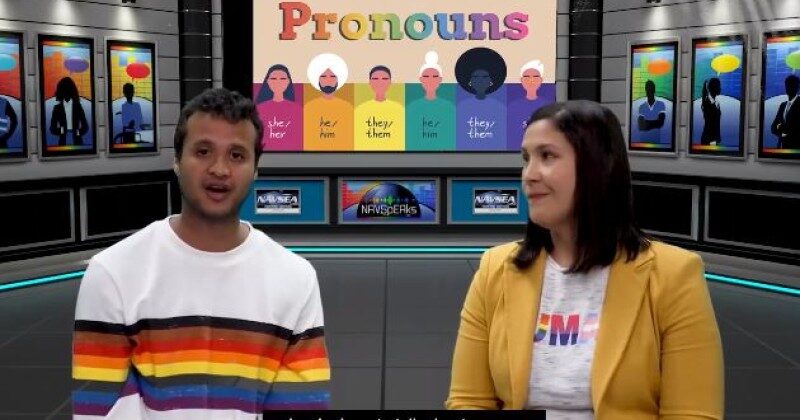 Click to enlarge navy training video safe space pronouns