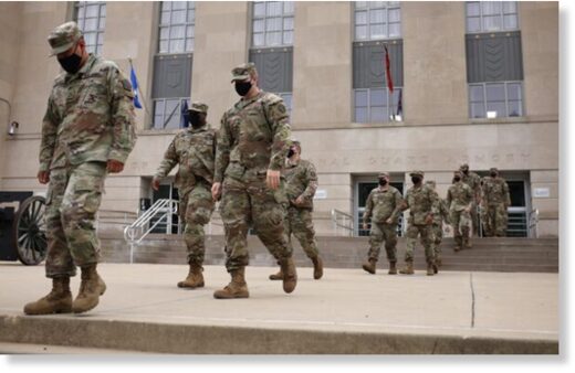 National Guard troops leave Washington