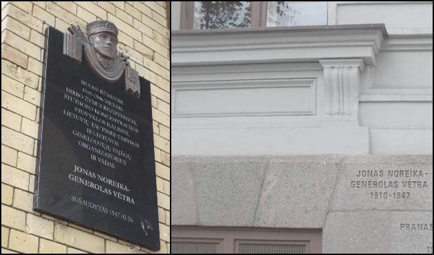 Jonas Noreika plaque
