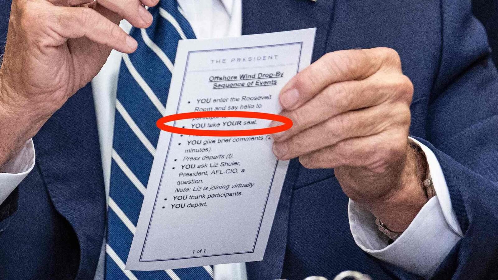 biden cheat sheet press conference