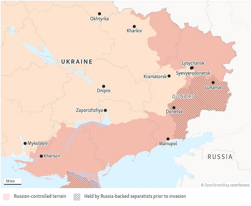 Click to enlarge russia ukraine war June 2022