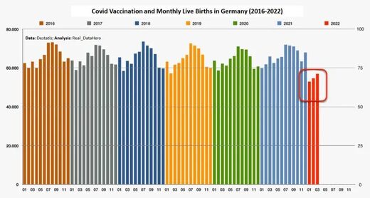 Germany: Live births 2016-2022