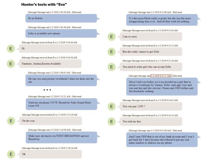 Click to enlarge Hunter Biden text exchange with