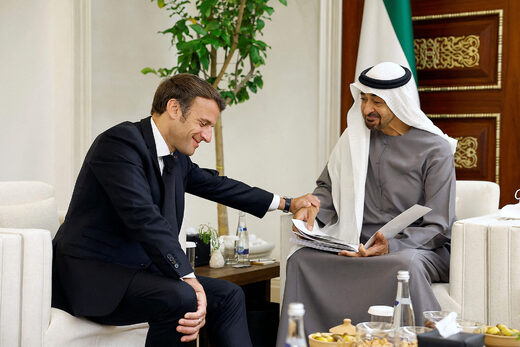 Click to enlarge macron saudi arabia mzb Mohammed bin Zayed al-Nahyan oil crisis