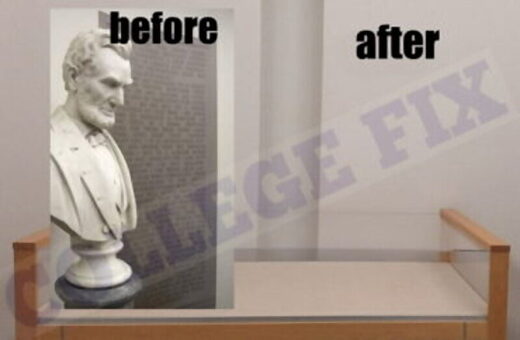 lincoln  bust removed gettysberg address cornell library