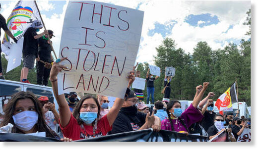 Native American protesters