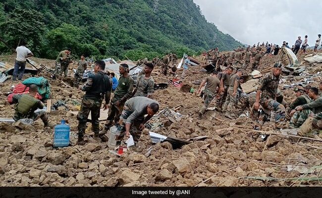 Landslide damaged Tupul station building of ongoing Jiribam-Imphal new line project