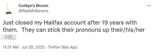 halifax bank account closed pronouns