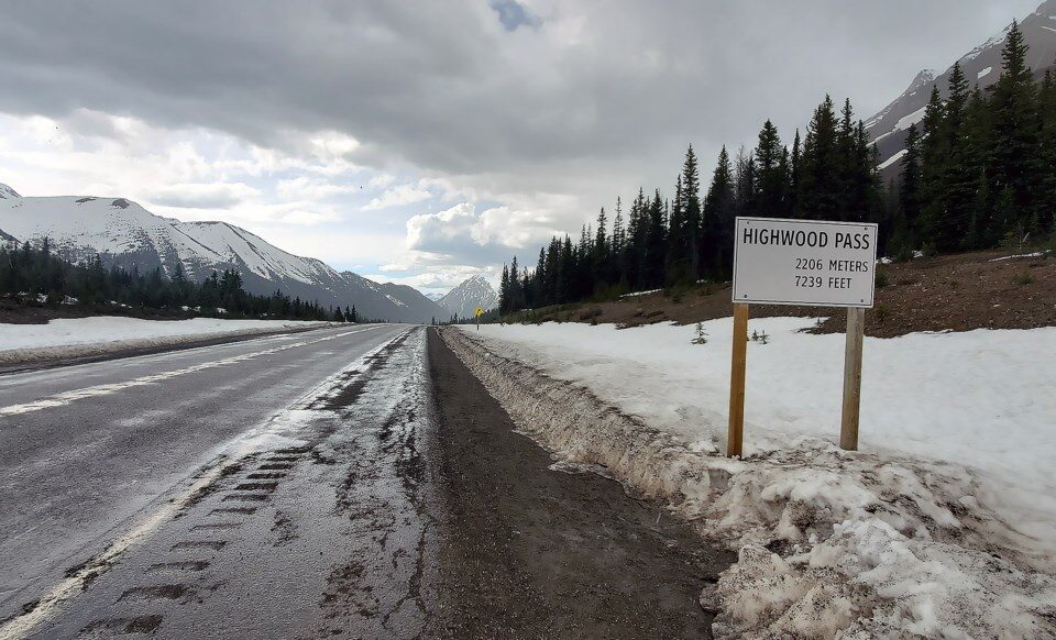 The Highwood Pass on June 12, 2022.
