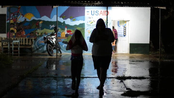 Click to enlarge The storm caused damage to property in El Salvador and Nicaragua with trees felled and rivers, streets and hospitals flooded