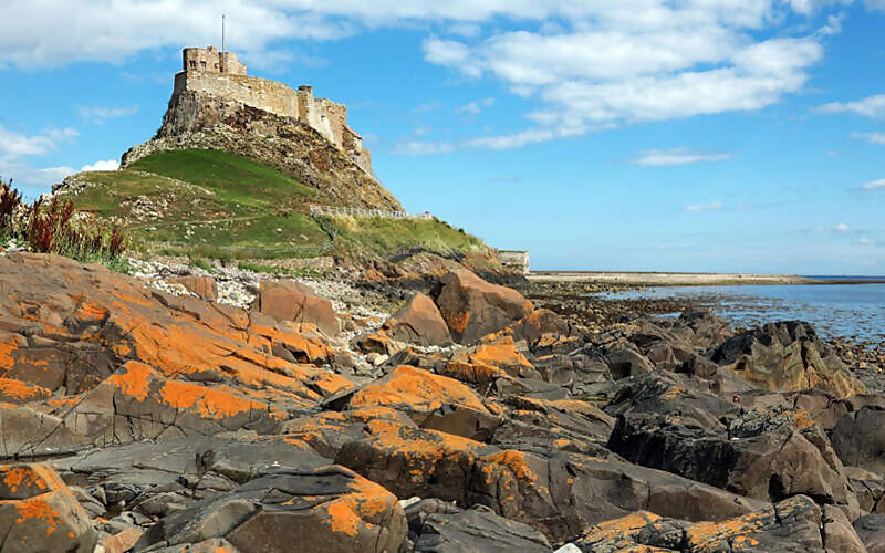 Click to enlarge Lindisfarne castle on Holy Island in Northumberland