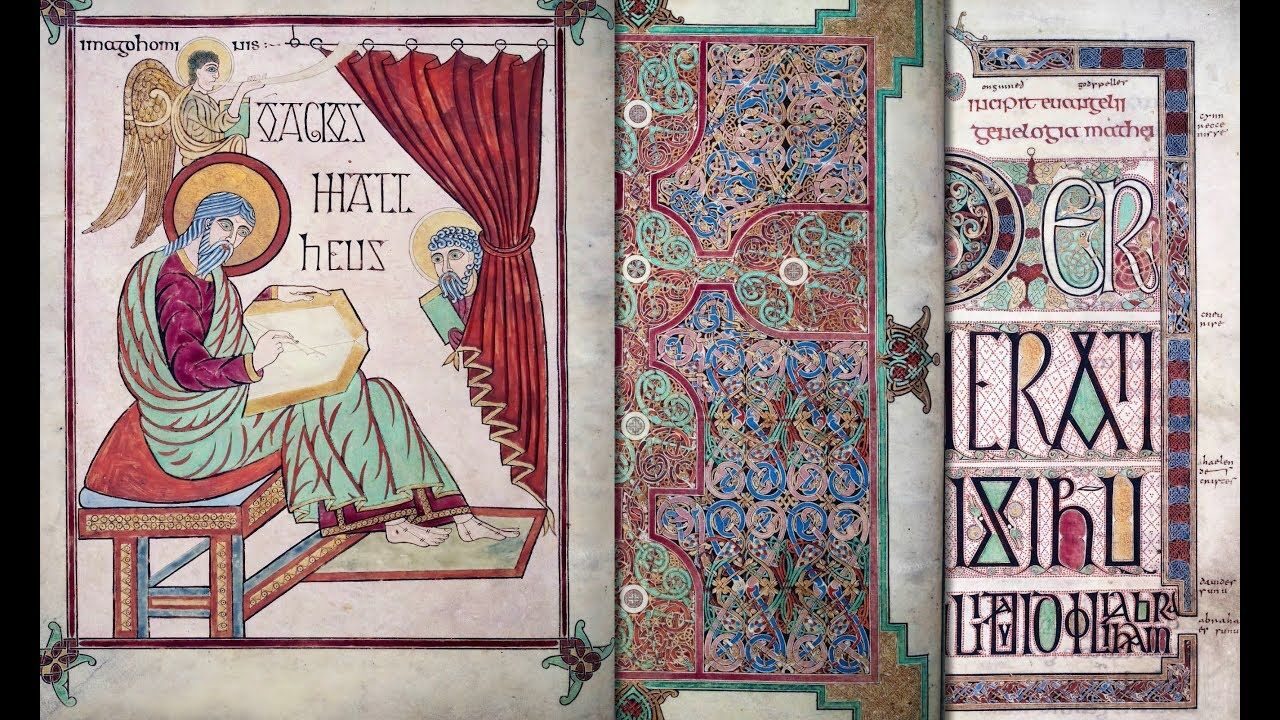 Click to enlarge Lindisfarne Gospels