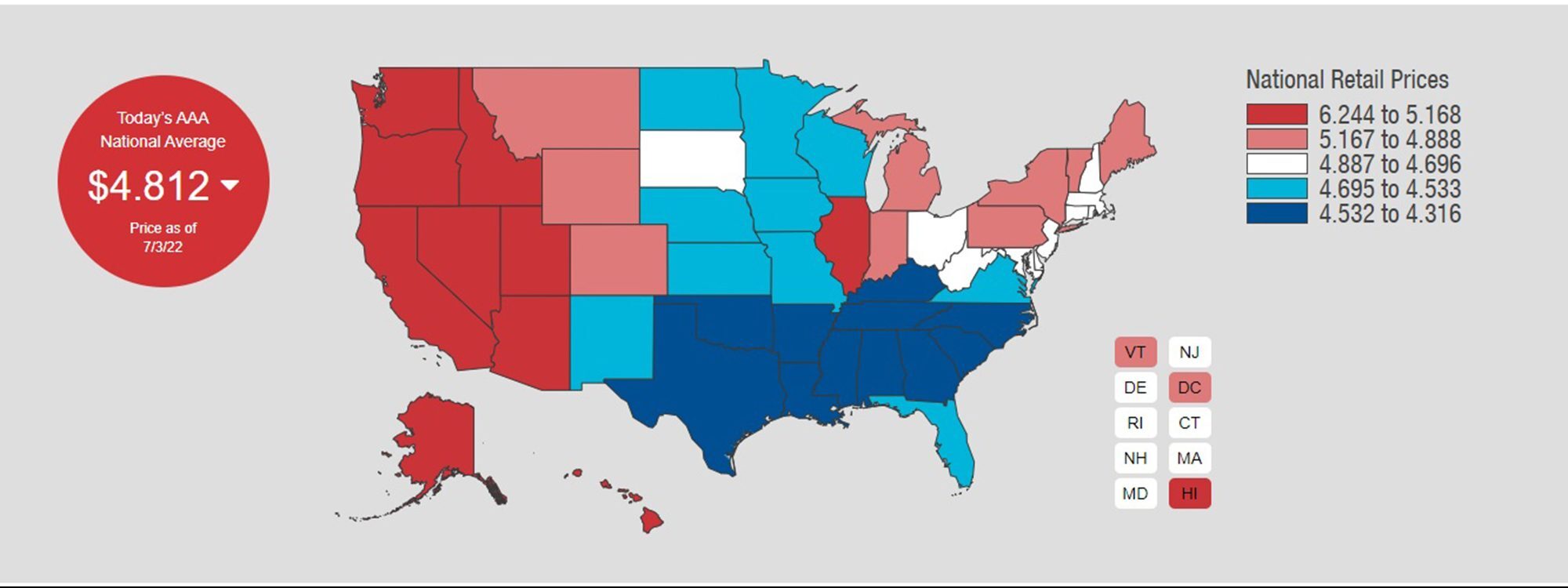 Click to enlarge gas prices june july 2022