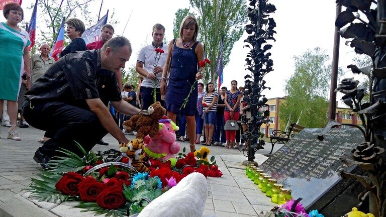 donbass children killed commemoration