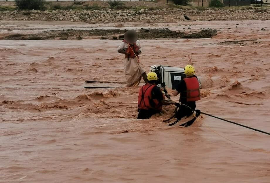 Click to enlarge Flood rescue in Oman, July 2022.
