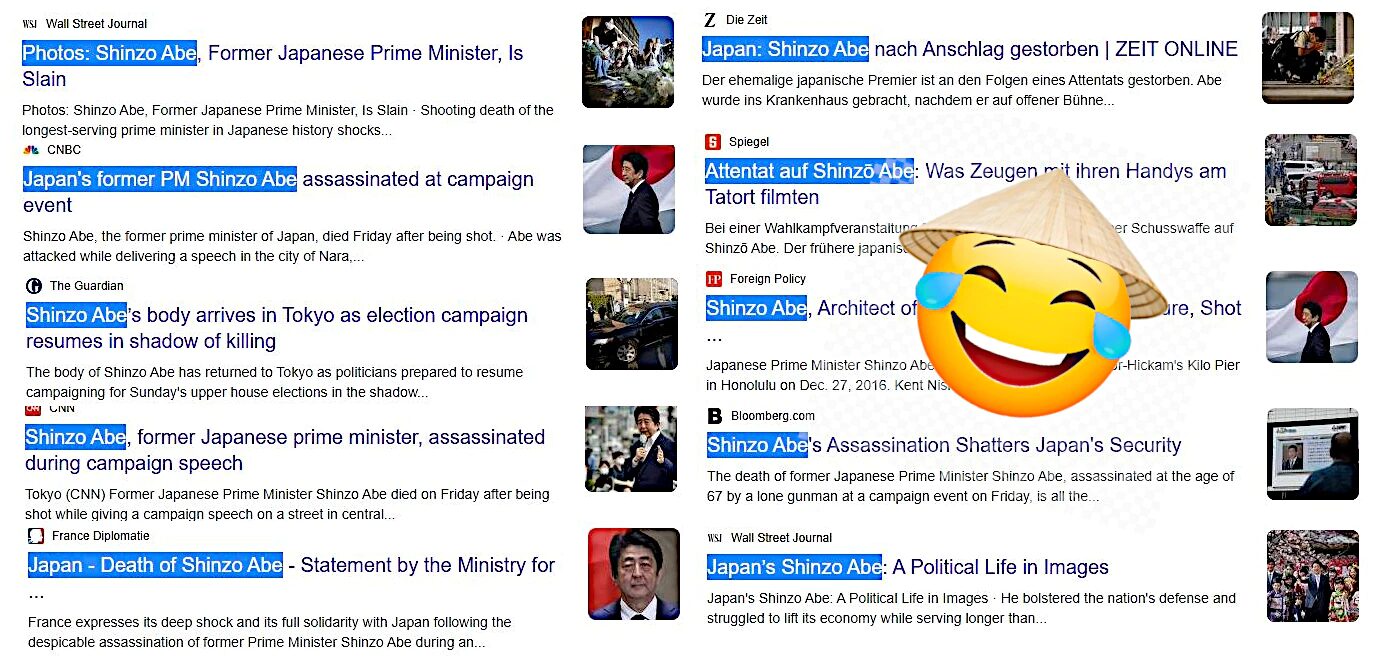 Click to enlarge Shinzo Abe