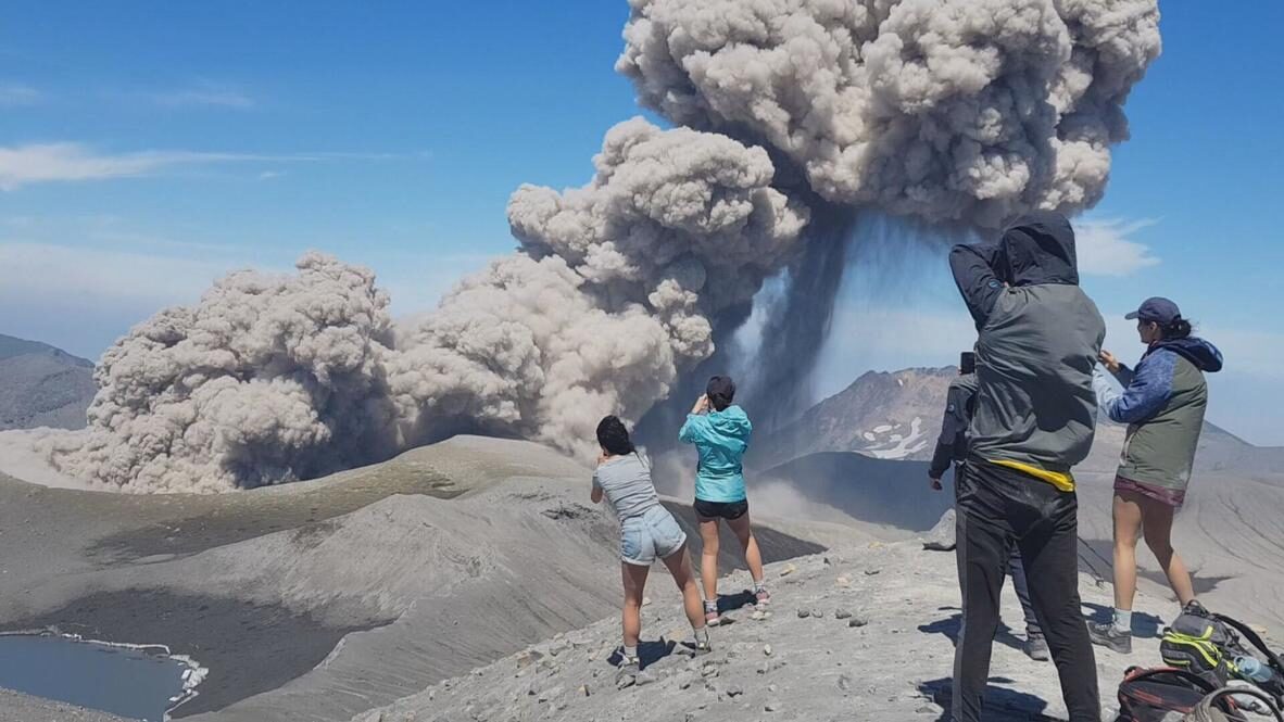 Ebeko volcano