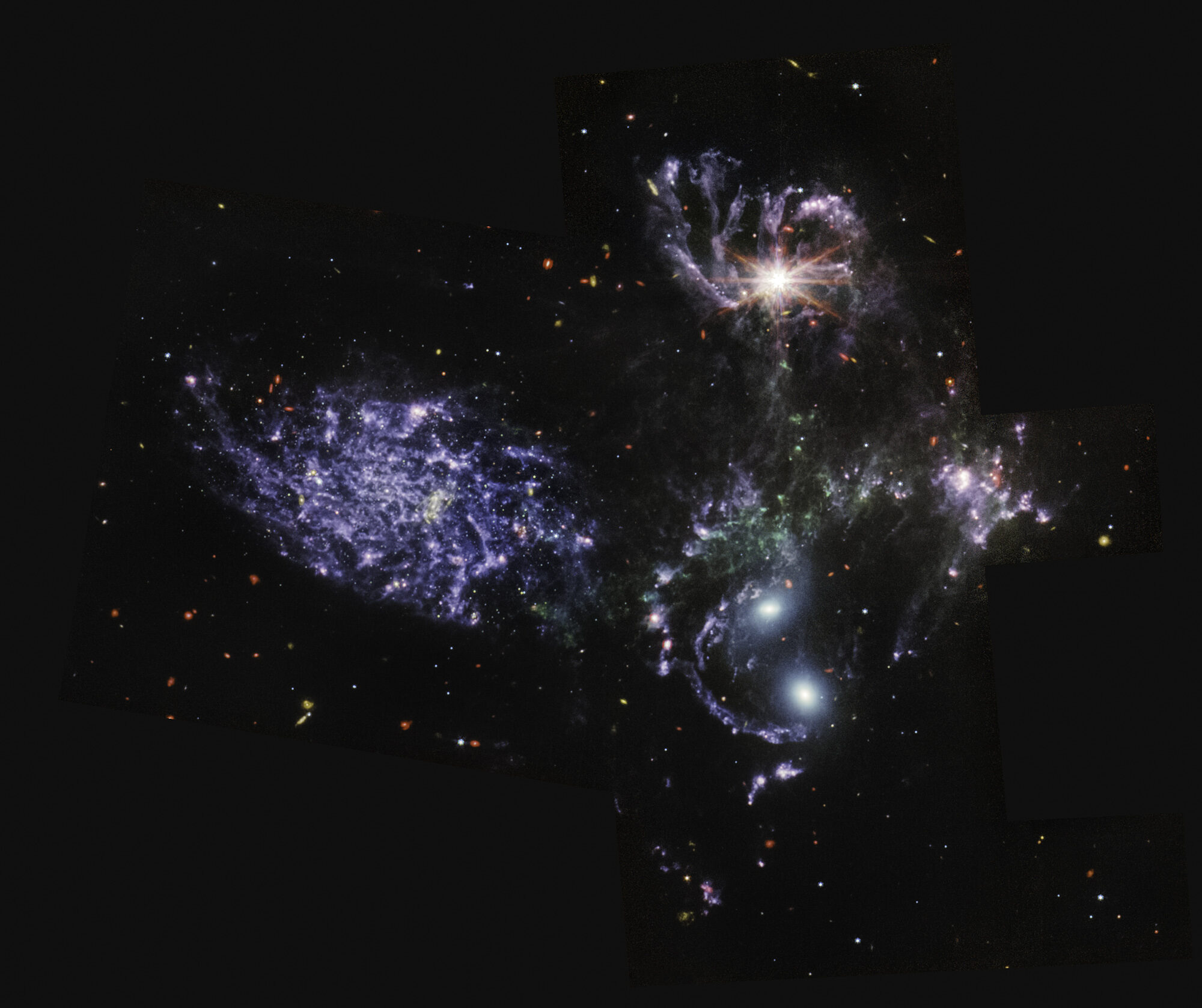 Click to enlarge stephen's quintet galaxies
