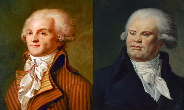 Click to enlarge Robespierre and Danton french revolution