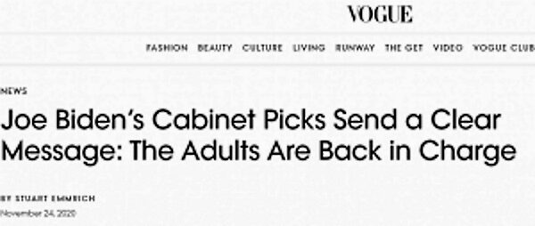 Click to enlarge vogue magazine biden adults in charge headline