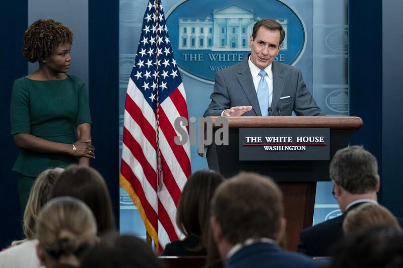 Click to enlarge john kirby karine jean-pierre white house press conference